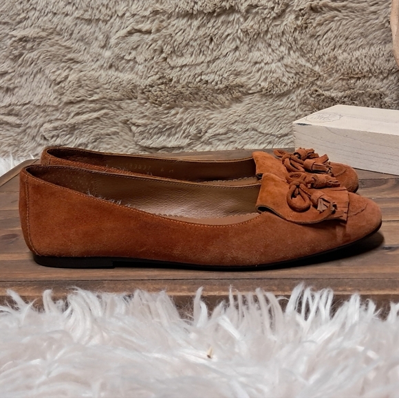 Women's Delman Suede Loafer Flats Size 6 - Picture 6 of 9